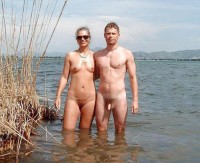 Boy's small hairy cock and girl's trimmed pussy swimming together