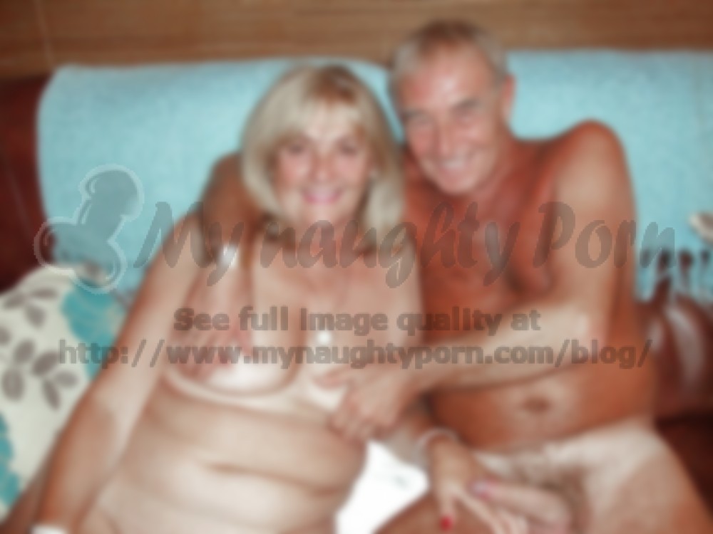 Hairy Grannies Saggy Tits - Grandpa with hard hairy cock posing nude with grandma's ...