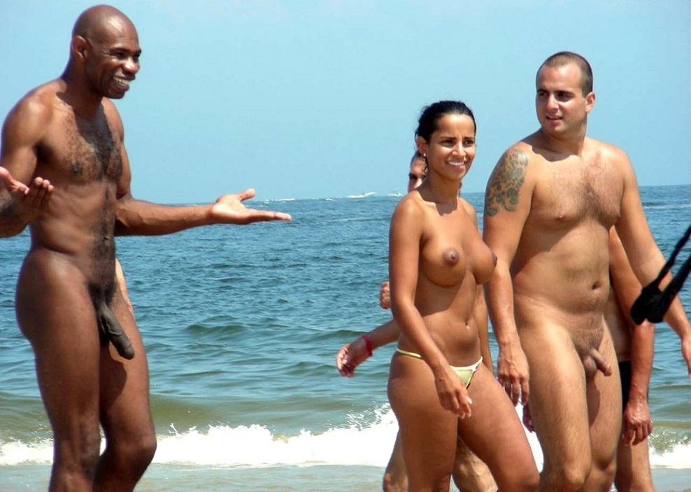 beach cock Big black nude