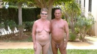 Parents posing nude and showing dad's tiny uncut cock and big balls and mom's huge trimmed cunt and flabby tits