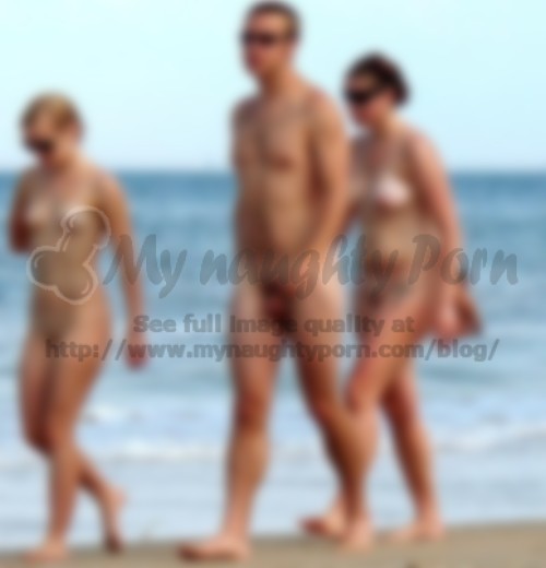 Thick Hairy Nudists - Vintage photo of nudist showing girl with huge hairy bush and firm tits and  boy with tiny hairy penis on a sand beach