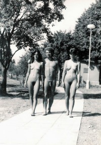 Father with long cock at the walk with his young hairy girls with big pussies
