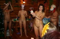 Girls with small tits and big cunts celebrating birthday with guy's tiny little hairy cocks