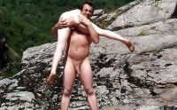 Naughty girl with pierced cunt and small anal hole is ready for father's semi-erected shaved dick