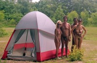 Nude family vacation with my girl big flabby tits and hairy pussy and my wife's hairy cunt with my hairy dick
