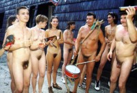 Nudist group showing very hairy guys with mini small cocks and girls with huge hairy pussies and small breasts