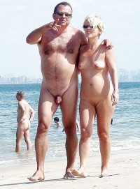 Older guy with tiny shaved cock showing young boy with huge cock to his wife's small tits and shaved cunt