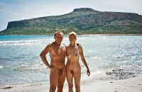 Taking photo of my thick hairy dick with long foreskin and my wife's flabby tits and hairy vagina
