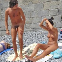 Young couple showing guy's tiny hairy uncut penis and girl with small firm tits and hairy twat