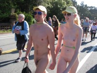 Younger girl with big shaved pussy and small tits with his boyfriend's huge fat shaved dick going nude